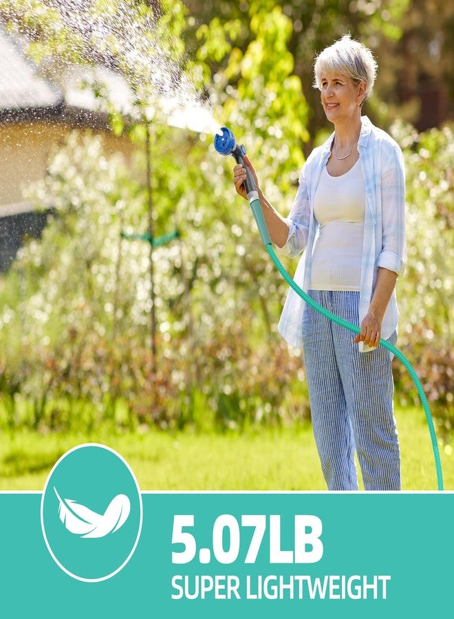 SPECILITE 50ft 304 Stainless Steel Garden Hose Metal, Heavy Duty Water Pipe with Nozzles for Yard, Outdoor - Flexible, Never Kink & Tangle, Puncture Resistant (Aqua) - Image 5