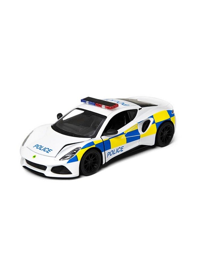 Kinsmart KiNSMART Lotus Emira Police Car, 1:34 Scale, 5 Inch, Diecast Metal, Pull Back Action Model 