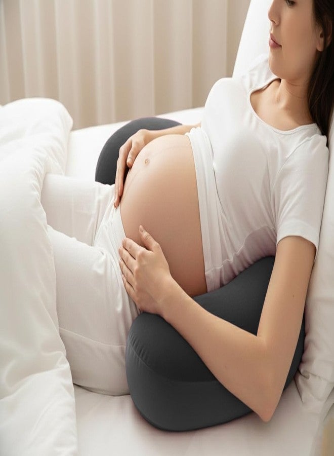 DADDY COOL وسادة الحمل متعددة الوظائف على شكل حرف H من دادي كول، توفر دعمًا كاملًا للجسم، ووسادة نوم مثالية للحوامل، مناسبة لمن ينمن على الجانب، مصنوعة من قماش ناعم ومريح، وسادة داعمة للجسم، لون رمادي - Image 5