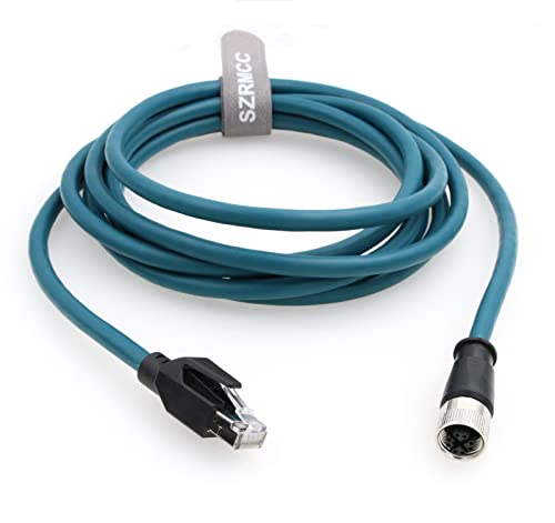 SZRMCC M12 XCode 8Pin Female Connector to RJ45 Ethernet Cable Cat6A High Flexible Shielded Gigabit Waterproof Network Cable for Industrial Camera Automation Sensor 5m - Image 1