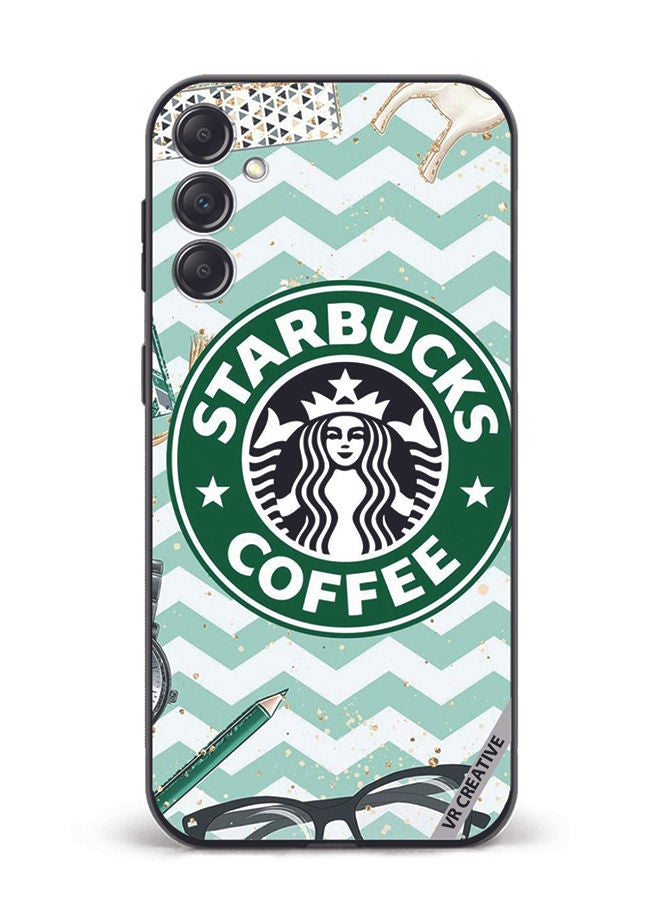 VR CREATIVE Protective Case Cover For Samsung Galaxy M14 Starbucks Coffee Design Multicolour - Image 1