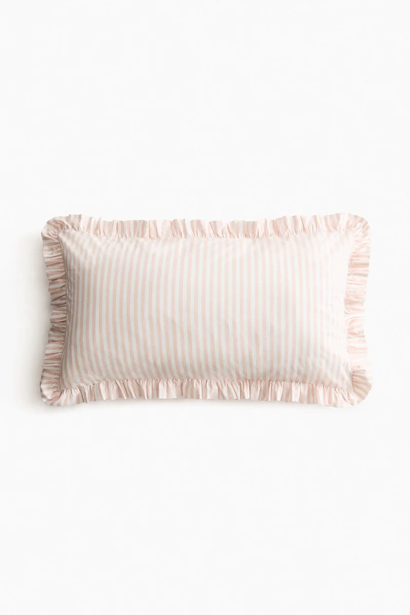H&M Frill-trimmed cotton cushion cover