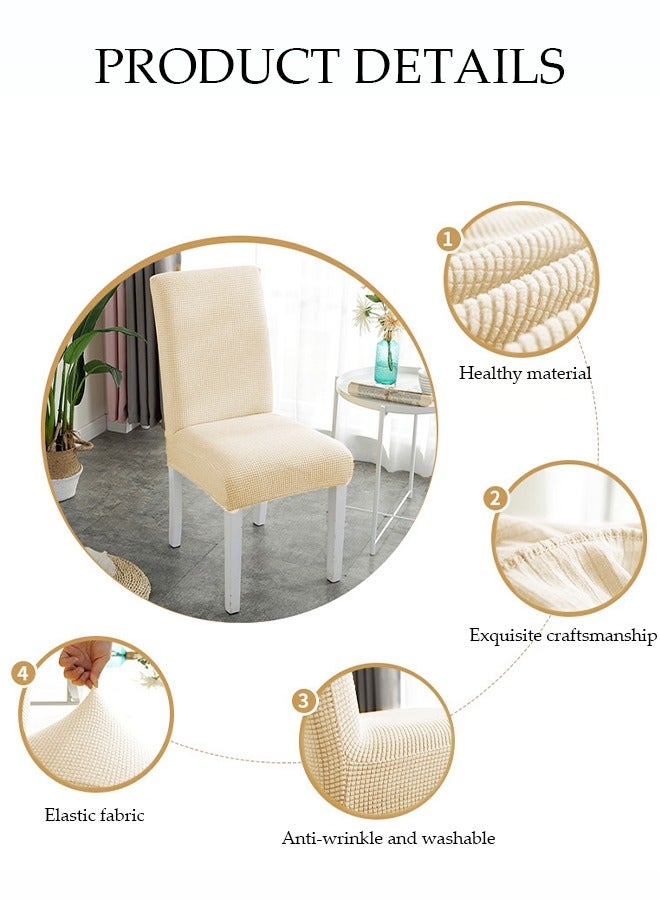 DUNISO 4 Pcs Stretch Dining Chair Covers,Thick Dining Chair Protective Cover,  Multifunctional Anti Fouling Stool Cover, Detachable And Washable, Suitable For Kitchen, Ceremony, Wedding, Banquet, Hotel  - Image 2