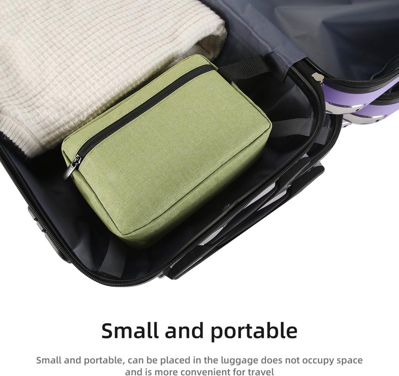 Icramsy Travel Toiletry bag Toiletry bag for women men Hanging Cosmetic bag Travel accessories for Women Men, Grass green, Fashion - Image 5