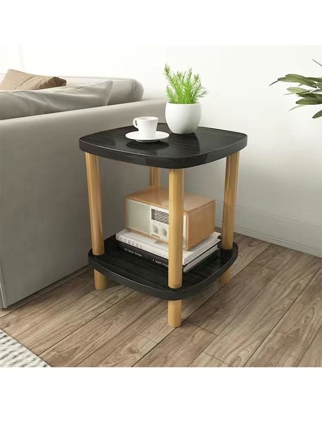 fashionhome طاولة جانبية حديثة من مستويين لغرفة المعيشة وغرفة النوم - Image 2