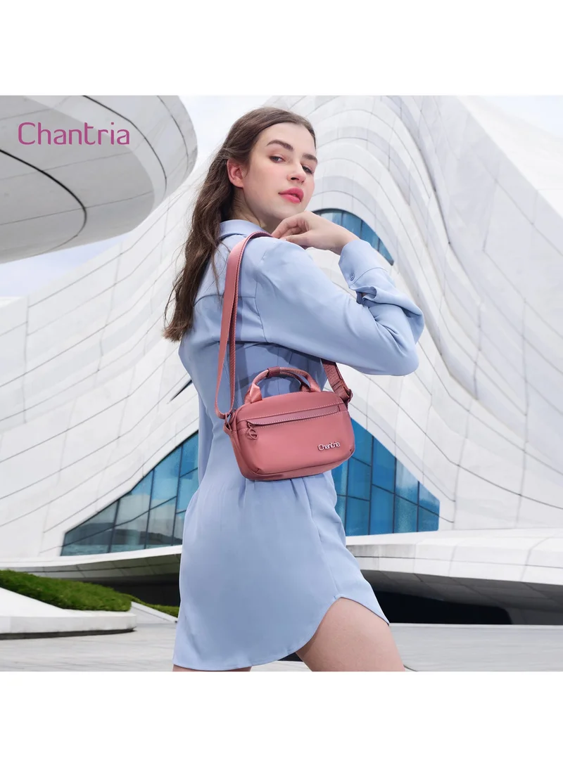 Chantria Premium Durable Lady’s Shoulder Bag Water Resistant Multifunctional Anti-Theft Sling Bag for Casual Travel Daily Out, CB00771, Nostalgia Rose