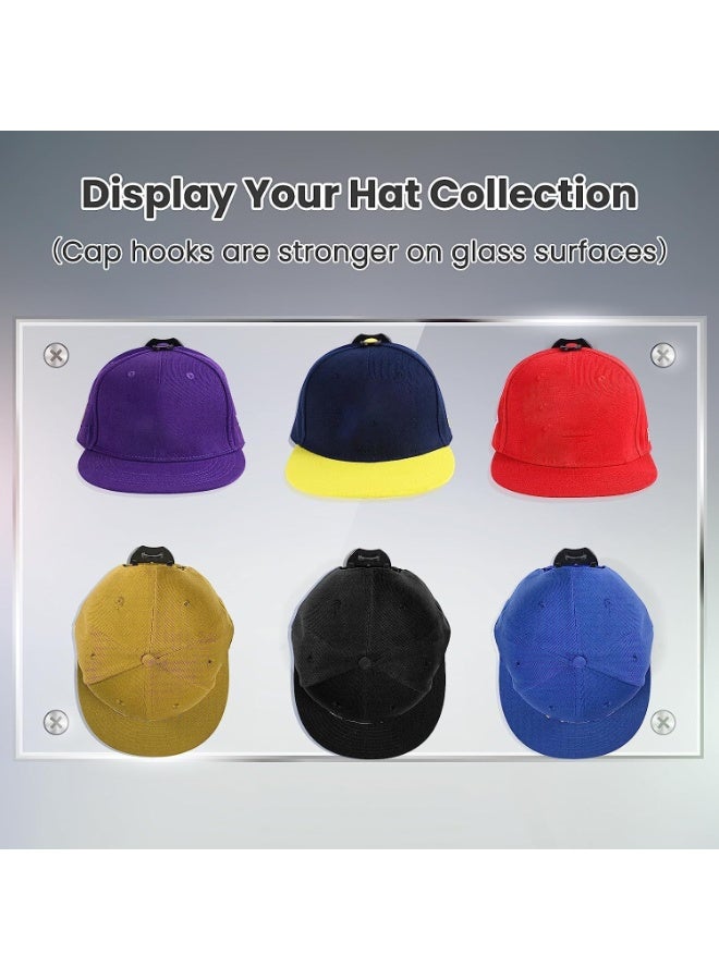 16 Pack Hook for Hats, Adhesive Hat Hooks for Wall Baseball Caps, Strong Hold hat Wall Organizer, Minimalist hat Display Rack, No Drilling Hat Racks (Color : Black)  - Image 2