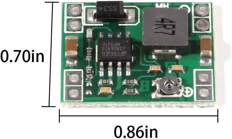 DORHEA 10PCS MP1584EN 3A Mini Step Down Buck Converter DC-DC 24V to 12V 9V 5V 3V Adjustable Step Down Module Replace LM2596 Compatible with Ardu ino Raspberry Pi Robort Parts DIY Kit - Image 3