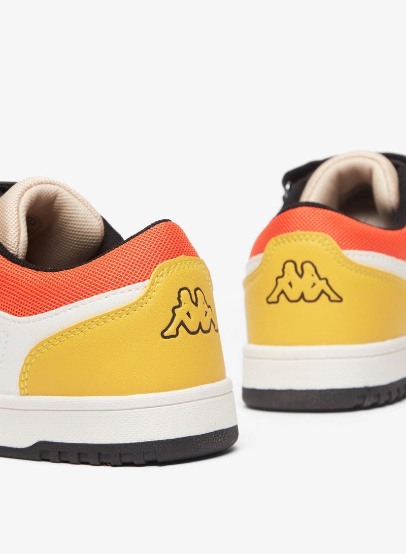 Kappa Boys' Colourblock Low-Ankle Sneakers with Hook and Loop Closure - Image 4