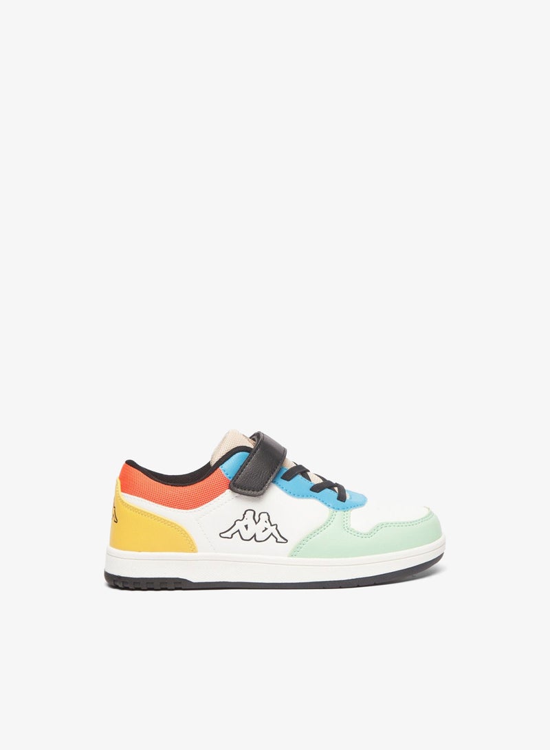 Kappa Boys' Colourblock Low-Ankle Sneakers with Hook and Loop Closure - Image 1