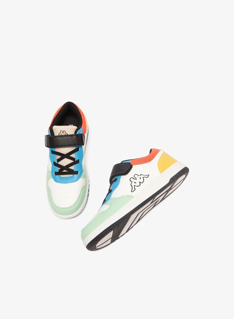 Kappa Boys' Colourblock Low-Ankle Sneakers with Hook and Loop Closure - Image 2