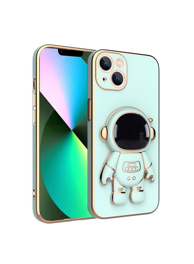 زبون جراب لهاتف iPhone 13 مطلي بحامل رائد فضاء - Image 1