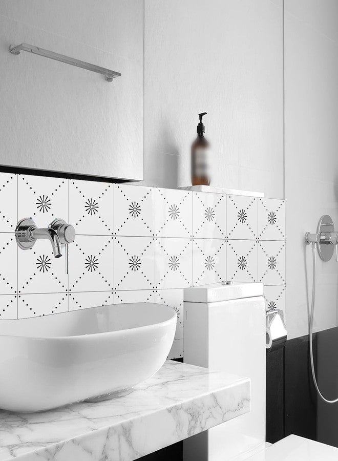 SVNOOC Peel & Stick Wall Tile Stickers 12 PCS Backsplash Self Adhesive 6" x 6", Decorative Wall Stickers for Kitchen Bathroom Tile Decals Waterproof Removable (Black) - Image 4