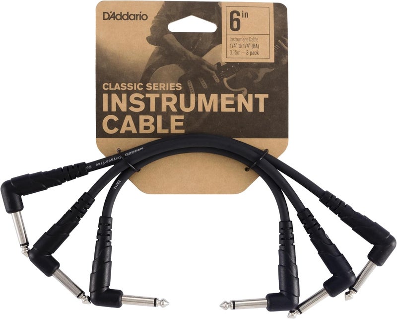D'Addario كابل الآلات من سلسلة D'Addario الكلاسيكية - عبوة 3 قطع - Image 1