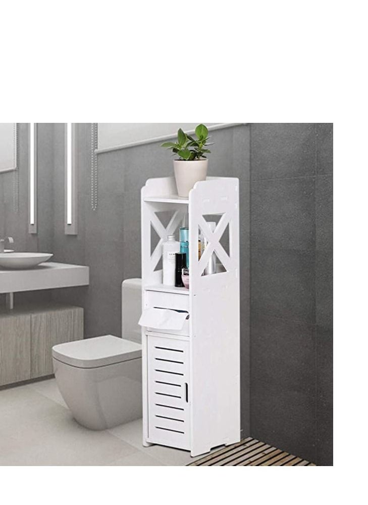 FFD Bathroom Floor Cabinet Free Standing slim bathroom cabinet with A Paper Towel Drawer and Cupboard Storage Organizer - pzsku/ZBAB1B6738C8D015F3935Z/45/_/1683989471/af3c324a-14d2-4de5-bf04-91960b5282ad