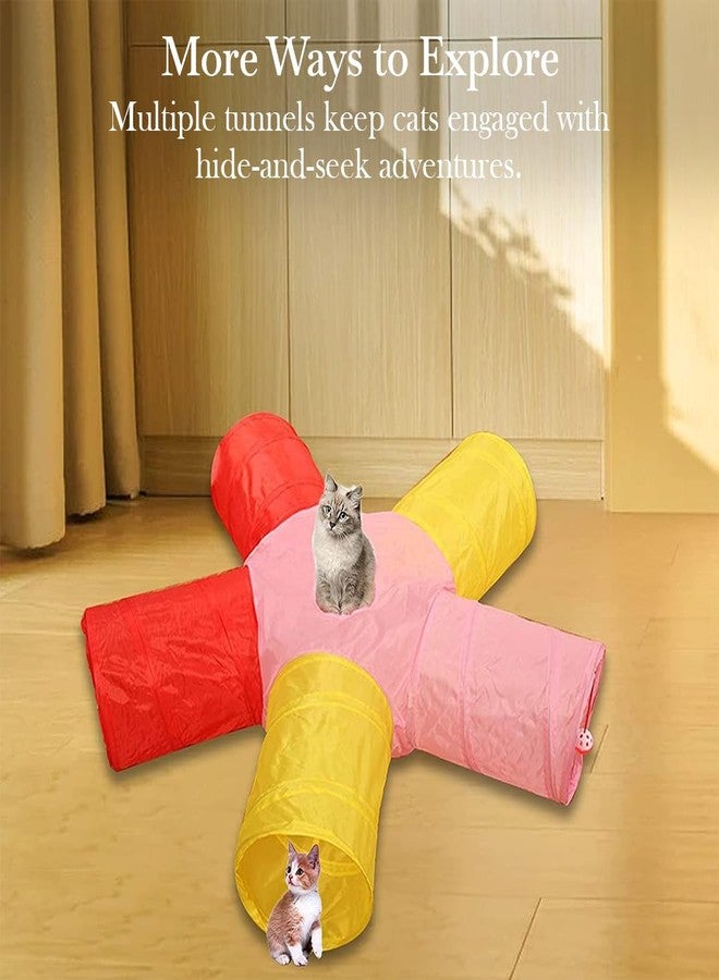 Pets Empire Pet Cat Toy Tunnel Collapsible Foldable 5 Way Play Game Tube for Training Indoor Outdoor - Image 4