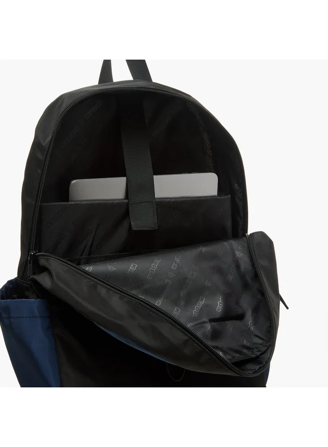 Kappa Boys Logo Print School Backpack with Adjustable Straps and Zip Closure - 17x31x43 cm
