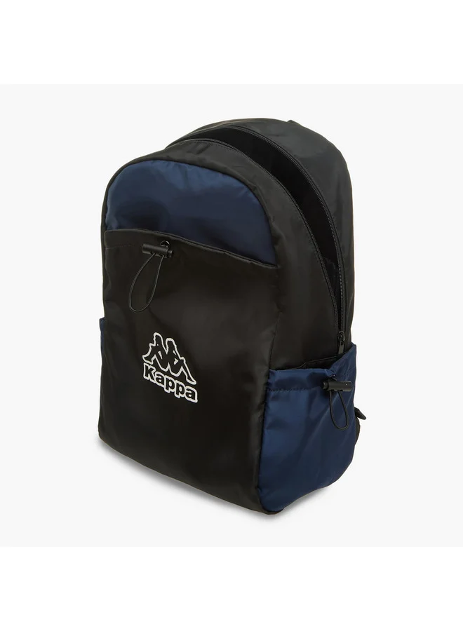 Kappa Boys Logo Print School Backpack with Adjustable Straps and Zip Closure - 17x31x43 cm