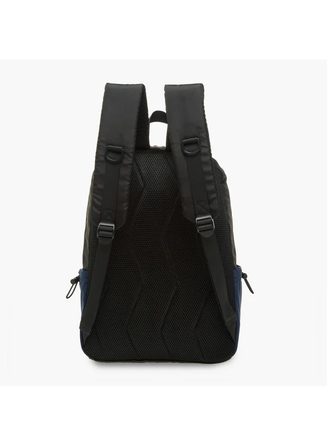 Kappa Boys Logo Print School Backpack with Adjustable Straps and Zip Closure - 17x31x43 cm