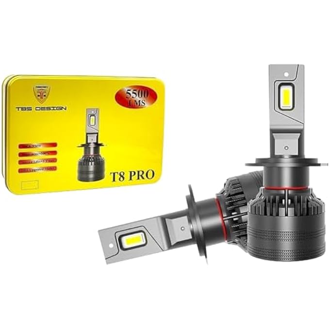 توبيز لمبات المصابيح الأمامية LED T8 Pro 9005Hb3 بقوة 120 واط و12000 لومن، ساطعة للغاية بدرجة حرارة 5500 كلفن، مجموعة تحويل رقائق CSP المطورة، بديل هالوجين، مقاومة للماء IP65، عبوة من قطعتين