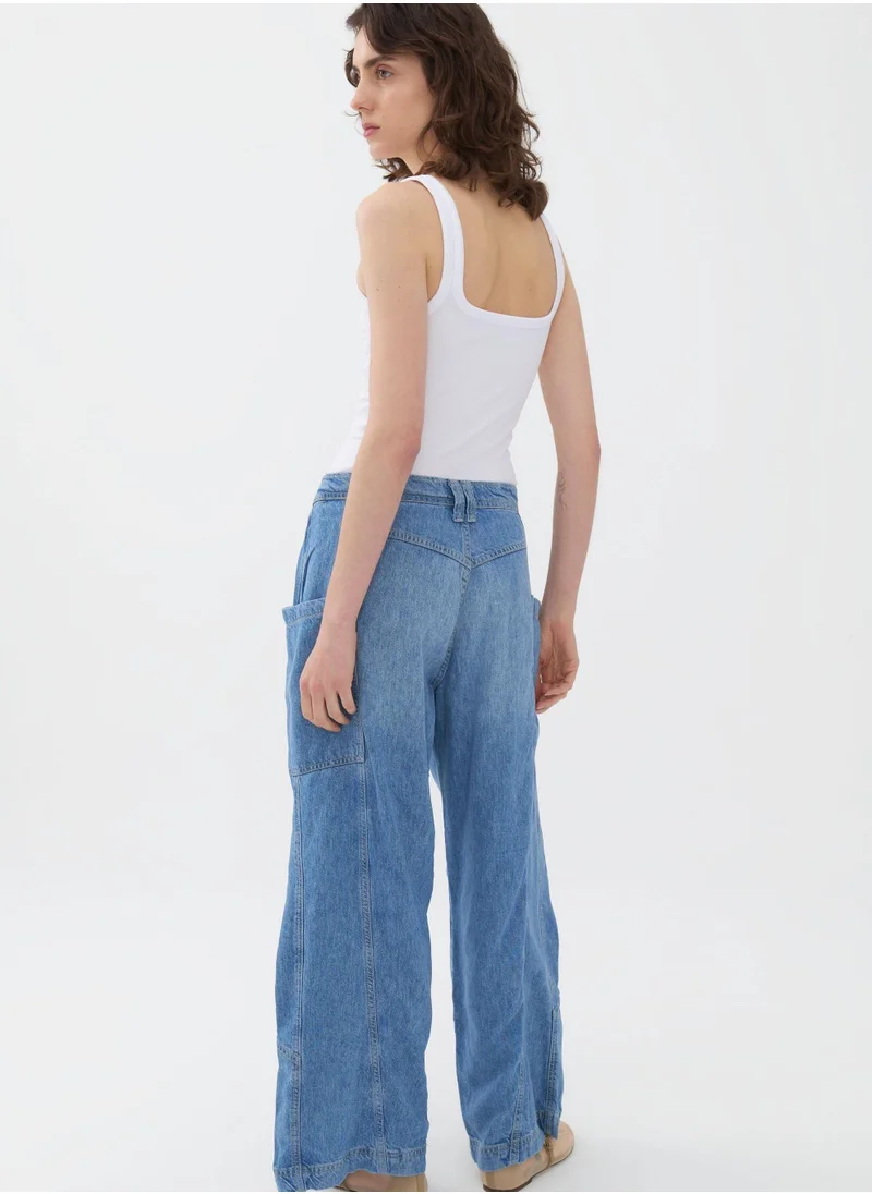 Nocturne Foldable Front Tie Jeans