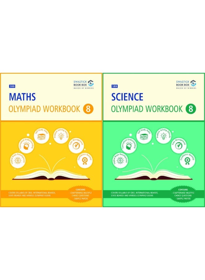 SBB Maths and Science Olympiad Workbook Combo - Class 8