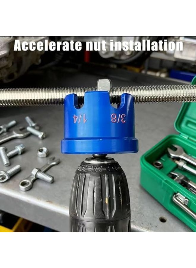 مرفق التدريب السريع Blue Nut Zipper أداة إزالة برغي سبائك الألومنيوم للبناء المنزلي والسيارات - Image 4