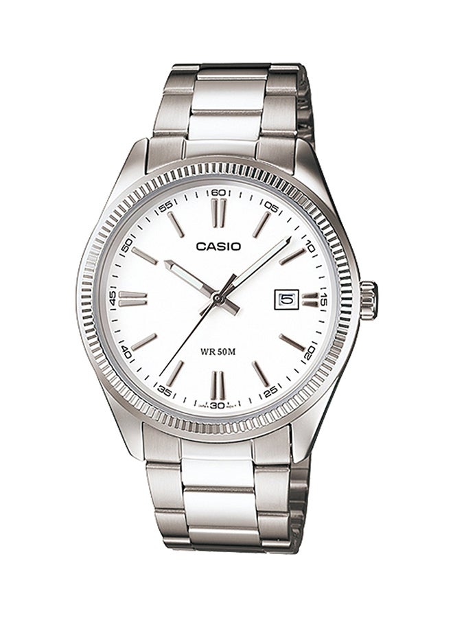 CASIO Men Water Resistant Analog Watch MTP-1302D-7A1 - 38 mm - Silver - Image 1