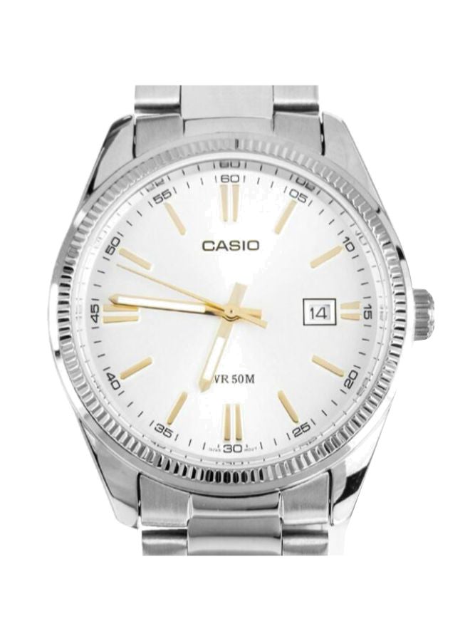 CASIO Men Water Resistant Analog Watch MTP-1302D-7A1 - 38 mm - Silver - Image 3