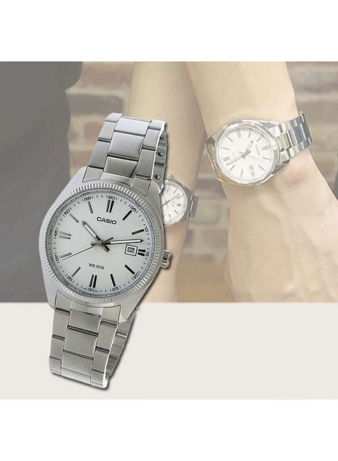 CASIO Men Water Resistant Analog Watch MTP-1302D-7A1 - 38 mm - Silver - Image 4
