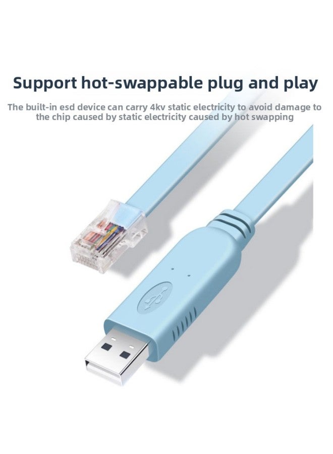 Usb To Rj45console Debugging Line Applicable To For Huawei Cisco Ruijie Router Switch Test Configuration Line-Color:0.8 M