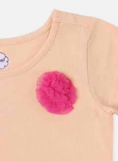 Nautinati Nautinati Girls’ Cotton Striped Mesh Dress with Knitted Upper Bodice  - Image 4