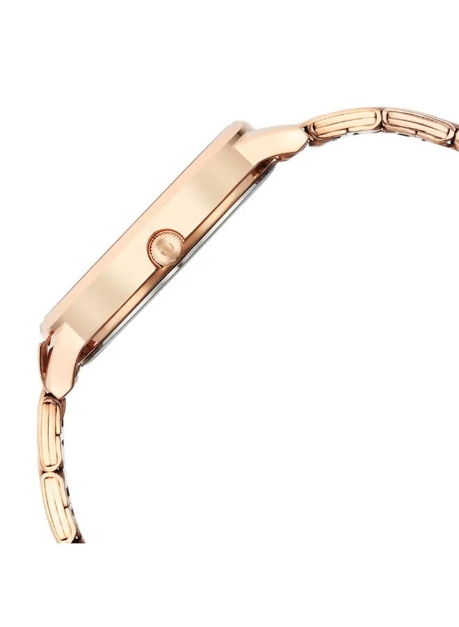 TITAN ساعة يد نسائية تناظرية بشكل دائري من الفولاذ المقاوم للصدأ - 2648WM04 - 43.5 مم - Image 4