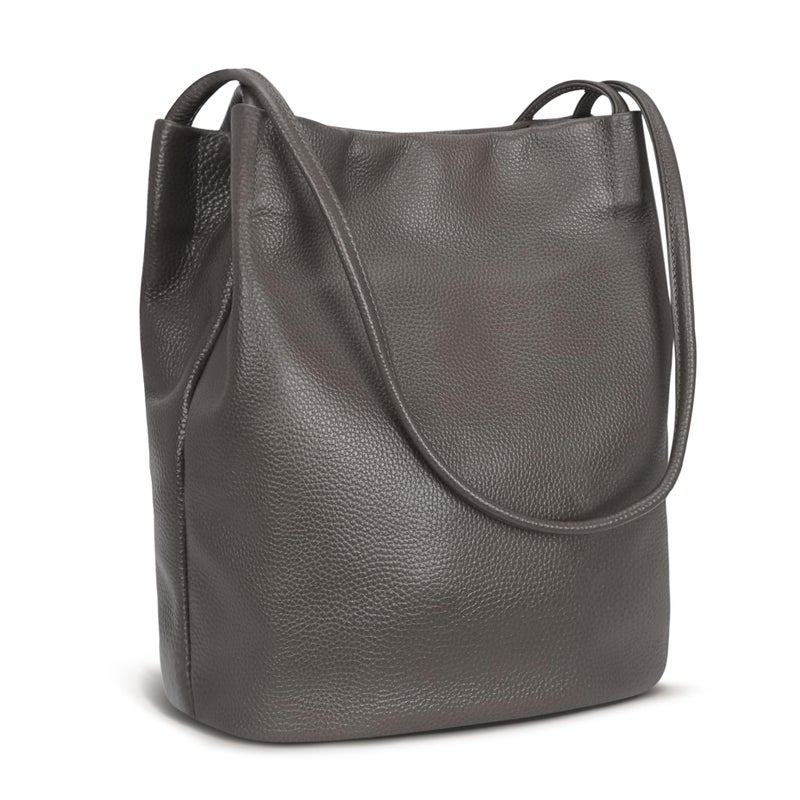 Iswee Handbags for Women Bucket Bag Purses Tote Bag Leather Satchel Hobo Bag Women's Shoulder Handbags Trendy(Grey-Lichee) - Image 1