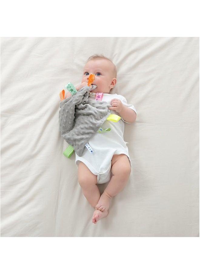 Baby Soothing Towel Bean Fluff Sleep Aid Toy Hand Puppet Mouthable Comforter Infant Sleepytime Squared Plushie Wipes-Color:Mint Green (Quartet Anthem) - Image 4
