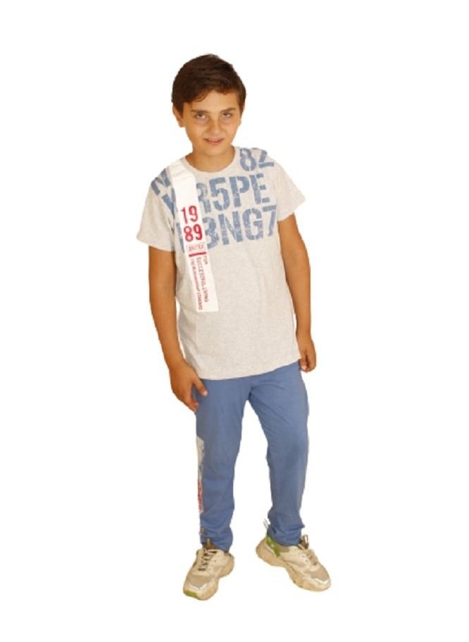 lecoo Boys summer cotton pajamas - suitable for going out, clubbing and home - sizes from 12 to 16 years  - Image 2
