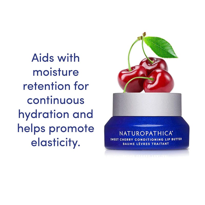 Naturopathica Sweet Cherry Conditioning Lip Butter, Natural Lip Balm for Soft, Full Lips, Antioxidant Rich Lip Moisturizer for Men and Women, 0.5 fl oz - Image 4