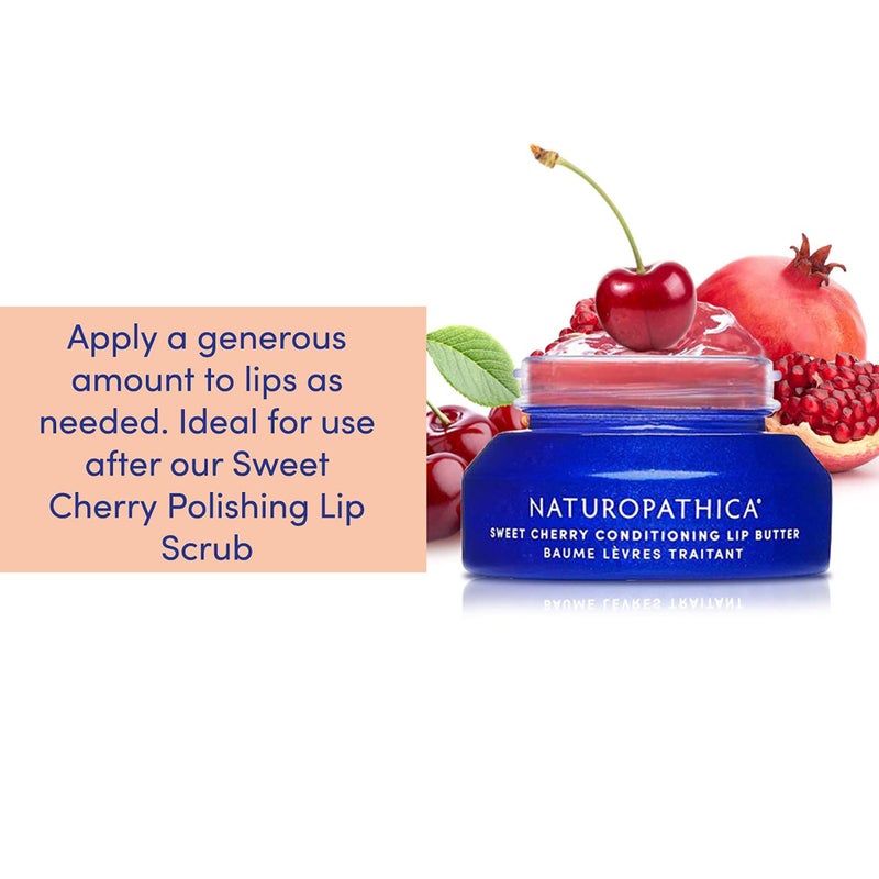 Naturopathica Sweet Cherry Conditioning Lip Butter, Natural Lip Balm for Soft, Full Lips, Antioxidant Rich Lip Moisturizer for Men and Women, 0.5 fl oz - Image 5