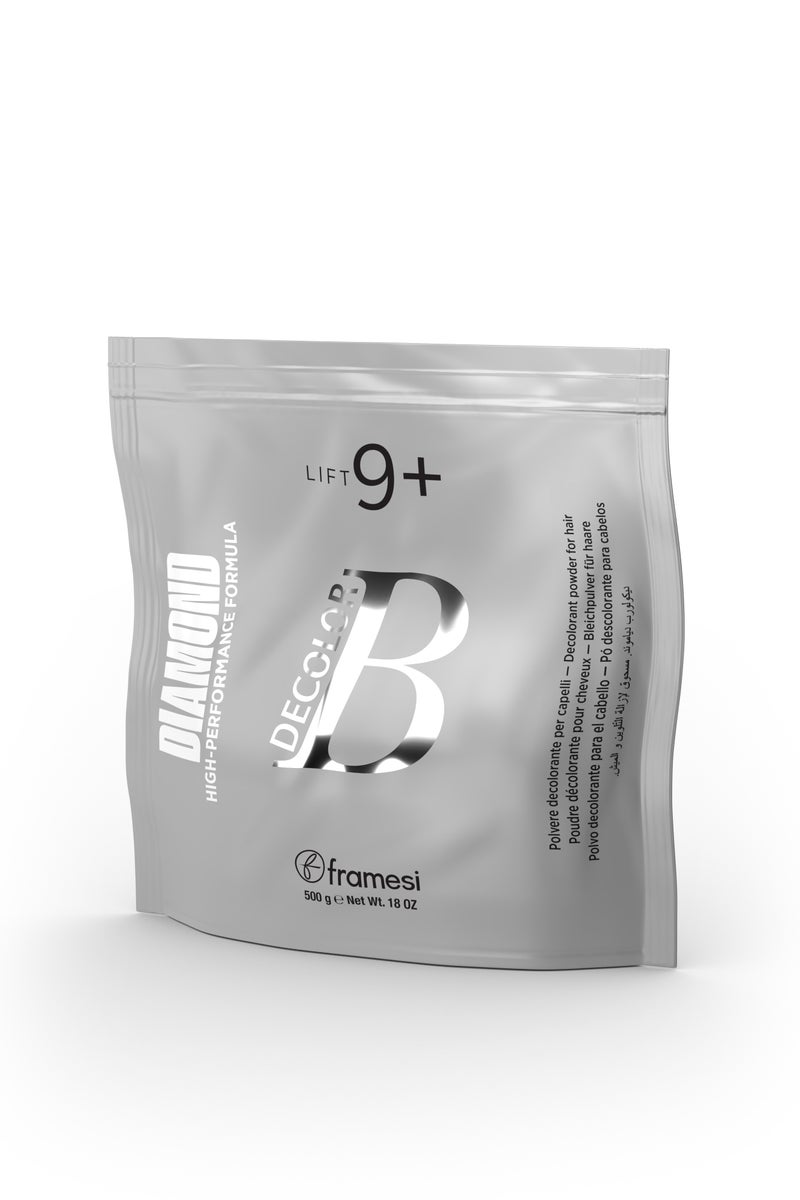 framesi ديكولور ب تركيبة عالية الأداء - رفع الماس 9+ | مسحوق مزيل اللون للشعر 500 جرام - Image 1