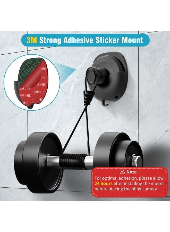SIBADA Blink Camera Wall Mount Holder 3 Pack, No Drill No Screws Bracket for Blink Mini/Mini 2/Blink Outdoor 4/Blink Indoor Cameras, Strong Adhesive Durable for Blink Cameras, Easy to Install (Black) - Image 3