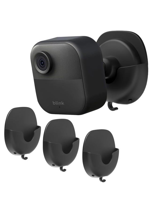 SIBADA Blink Camera Wall Mount Holder 3 Pack, No Drill No Screws Bracket for Blink Mini/Mini 2/Blink Outdoor 4/Blink Indoor Cameras, Strong Adhesive Durable for Blink Cameras, Easy to Install (Black) - Image 1