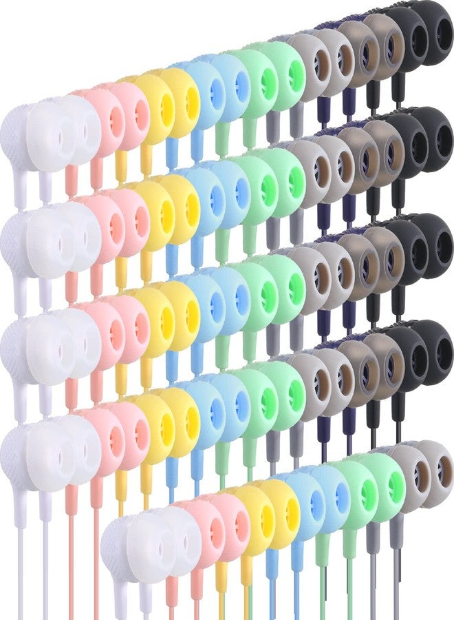 Macarrie 20 Pack Kids Earbuds Bulk 3.5 mm in-Ear Earphones Wired Earphones Without Mic Headphones for School Classroom Students Kids Adults Gifts (Multicolor) - Image 1