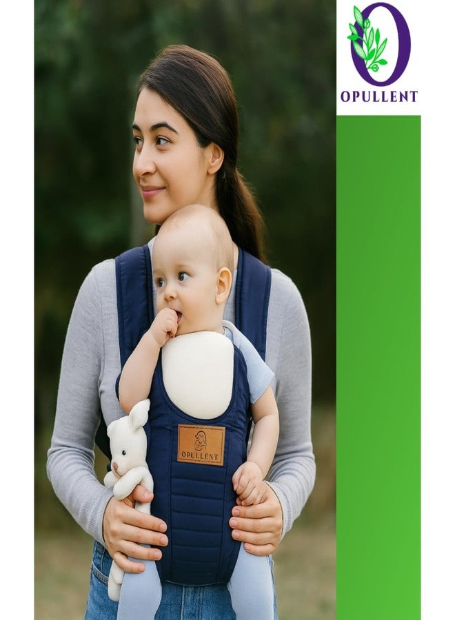 OPULLENT Ergonomic Baby Carrier for Newborn to Toddler (0–24 Months) | Adjustable Waist Belt & Padded Shoulder Straps | Soft Breathable Fabric | Front & Back Carry | Royal Blue - Image 4