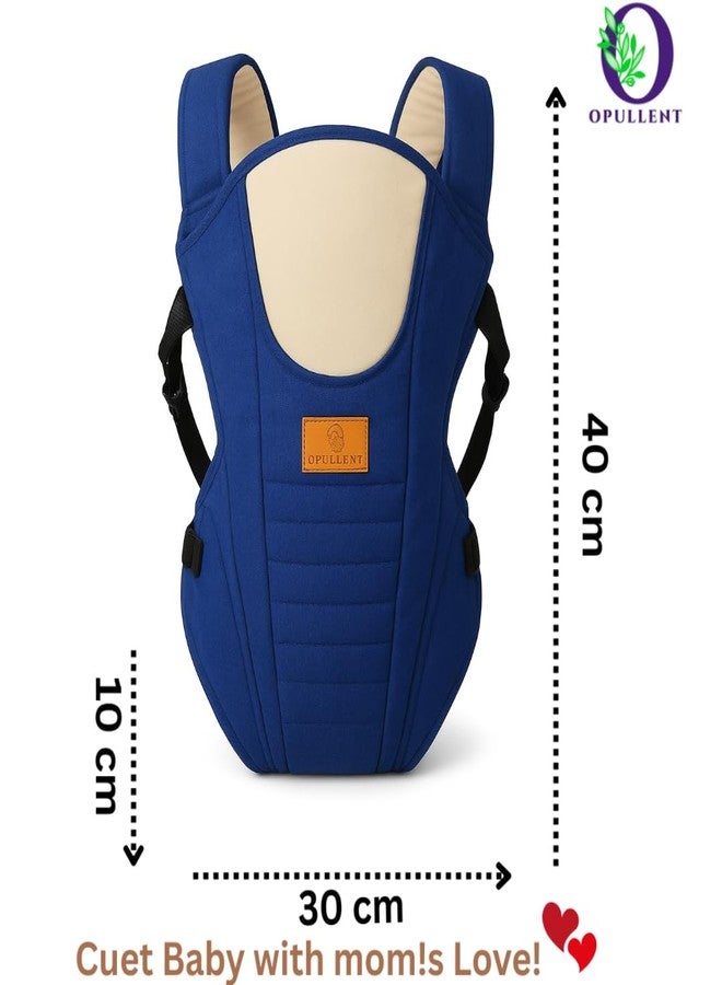 OPULLENT Ergonomic Baby Carrier for Newborn to Toddler (0–24 Months) | Adjustable Waist Belt & Padded Shoulder Straps | Soft Breathable Fabric | Front & Back Carry | Royal Blue - Image 3