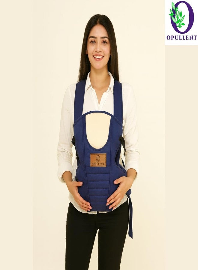 OPULLENT Ergonomic Baby Carrier for Newborn to Toddler (0–24 Months) | Adjustable Waist Belt & Padded Shoulder Straps | Soft Breathable Fabric | Front & Back Carry | Royal Blue - Image 5