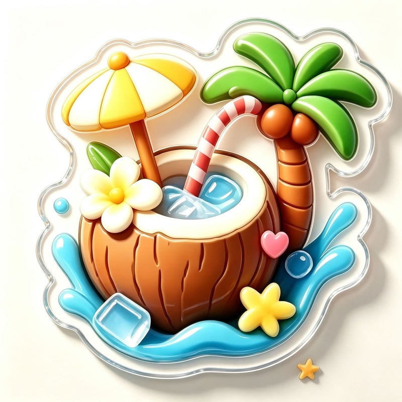 Summer Cartoon Fridge Magnets - Watermelon, Coconut, Flamingo, Starfish - Image 5