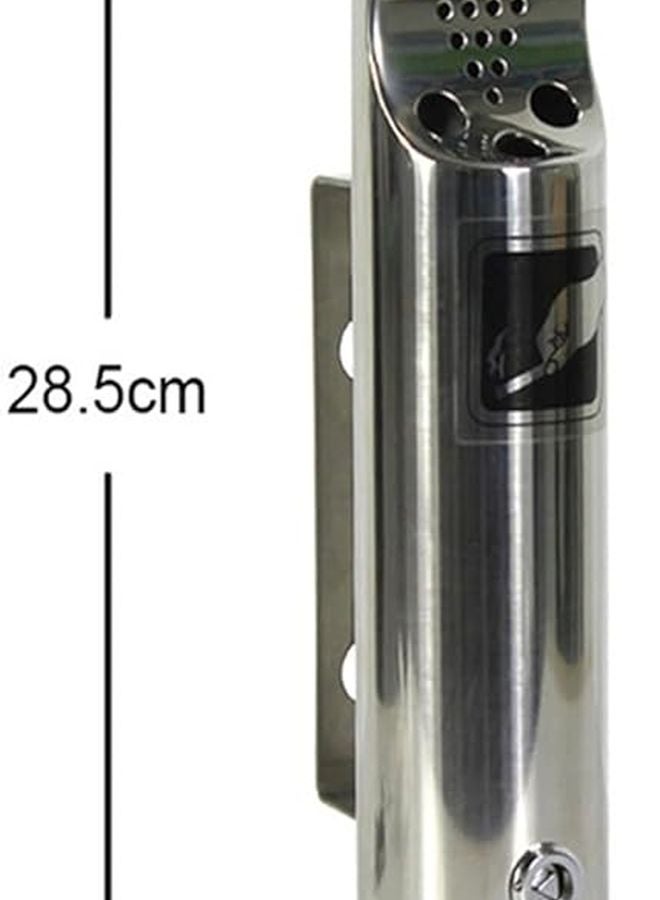 Lockable Stainless Steel Wall Mounted Ashtray Silver Easy Clean Outdoor Patio Office Bar - Image 3