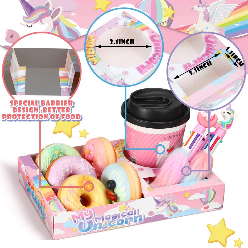 Marsui 20 Pcs Unicorn Popcorn Boxes Movie Night Snack Trays Unicorn Popcorn Trays Movie Night Snack Trays Hold Popcorn Candy Food Drink Unicorn Birthday Party Supplies Snack Treat Box Cookie Container - Image 4