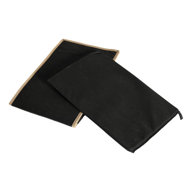 Kuber Industries Kuber Industries Pack of 6 NonWoven Cloth Stacker Wardrobe OrganizerBin With Carrying Handle Lid Black  - Image 5