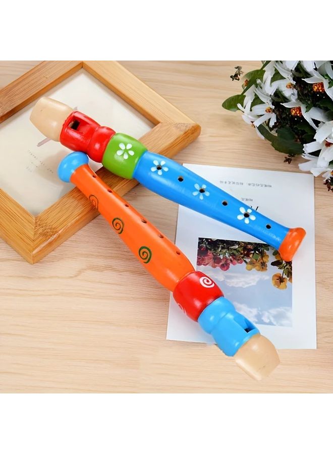 1pc Colorful 6 Hole Wooden Flute Recorder Instrument For Party Favors Classroom Prizes - Image 4